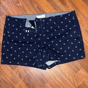 Nautica Women's Dark Blue Anchor Patterned Shorts